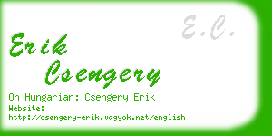 erik csengery business card